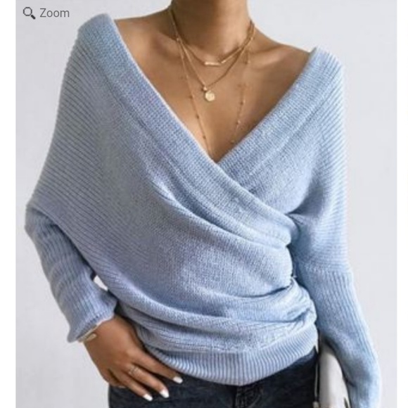 Sweaters - Solid Knit Wrap Sweater